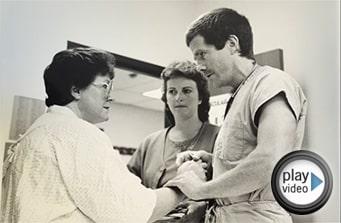 medical staff talking to a patient